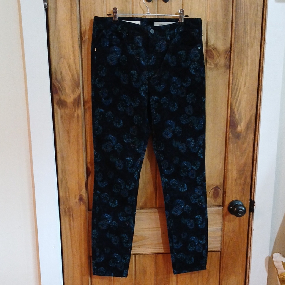 Pilcro and the Letterpress Black and Blue Skinny Jeans